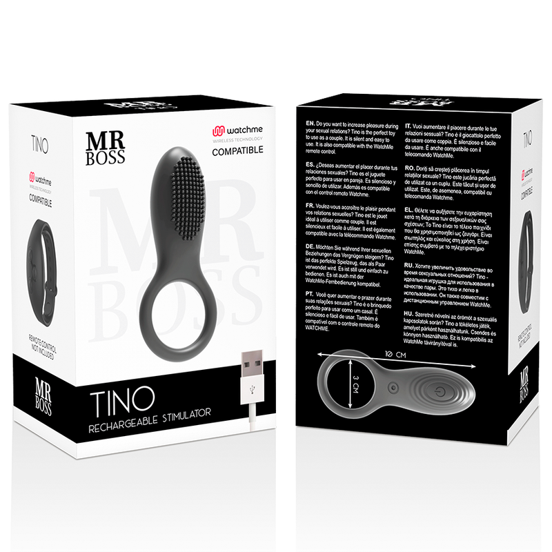 MR BOSS TINO stimulatorring för penis med trådlös teknik