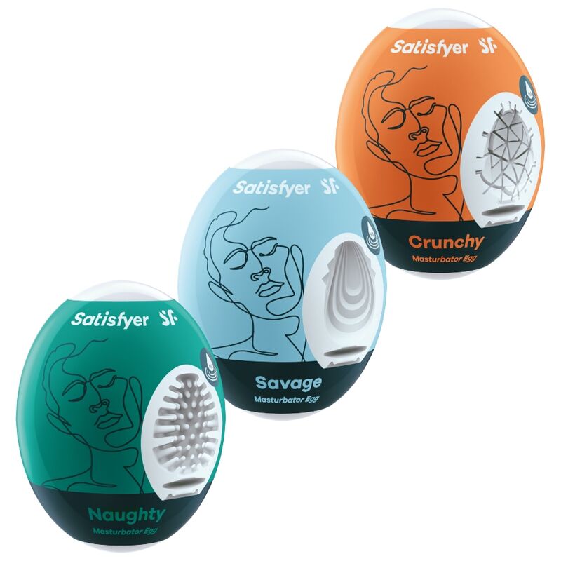 Satisfyer 3 masturbatorägg Naughty, Savage & Crunchy