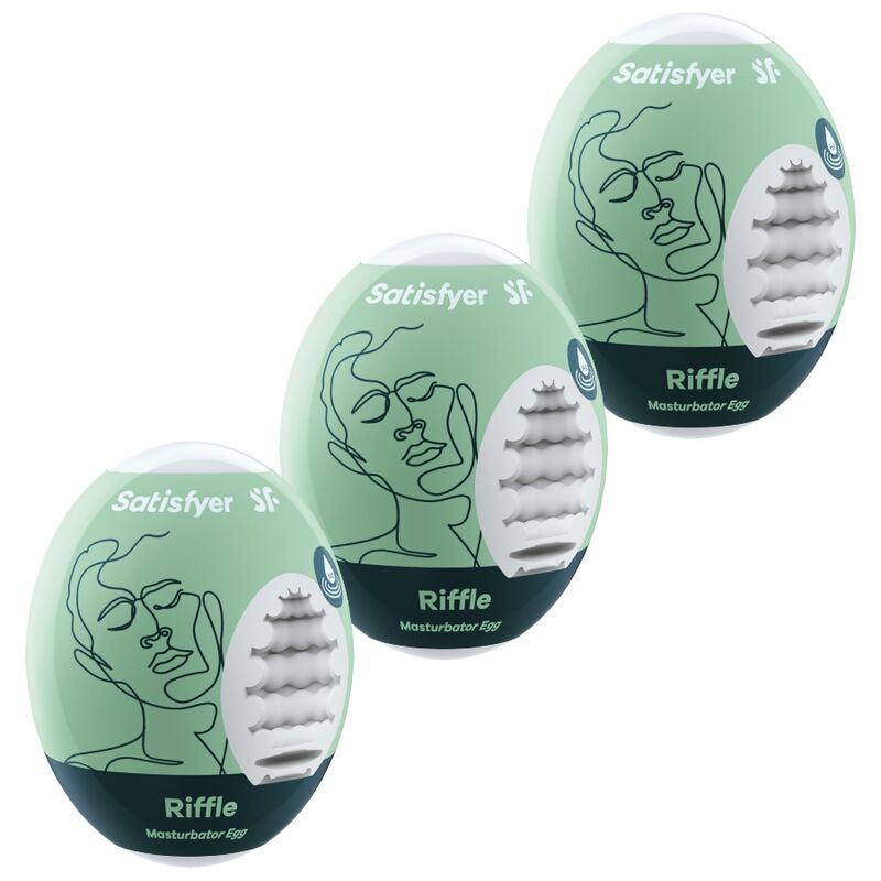 SATISFYER 3 Masturbatorägg Riffle