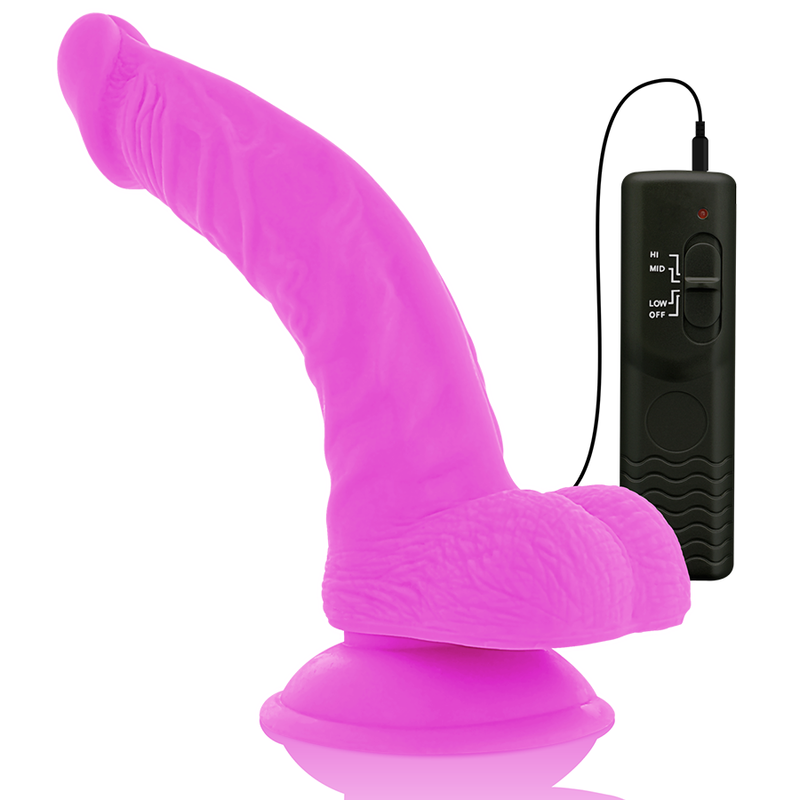 DIVERSIA flexibel vibrerande dildo lila 21.5 cm