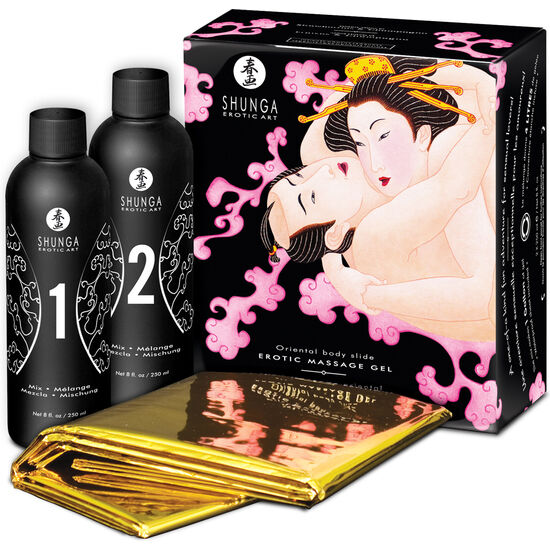 SHUNGA - ORIENTAL BODY TO BODY EROTISK MASSAGEGEL JORDGUBBAR OCH CAVA
