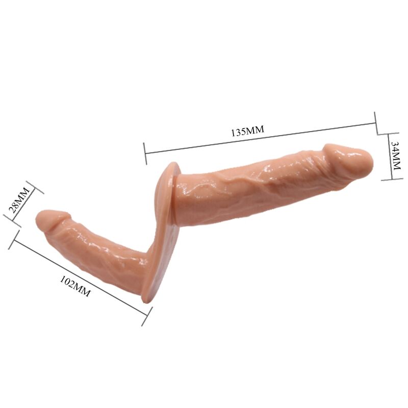 BAILE dubbla dildos med sängharnes