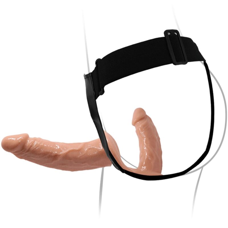BAILE dubbla dildos med sängharnes