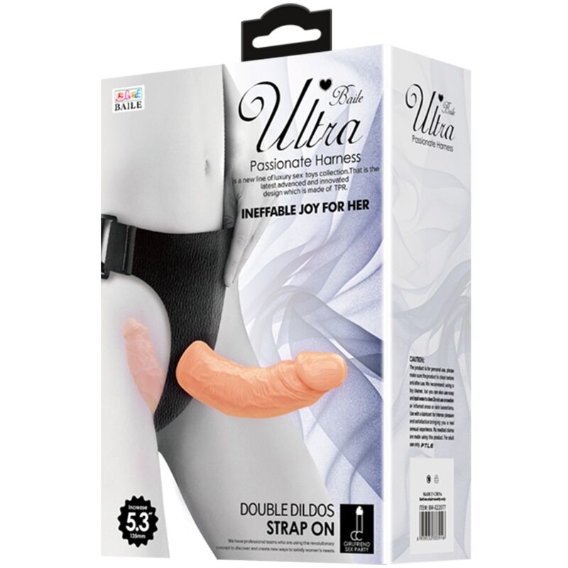 BAILE dubbla dildos med sängharnes