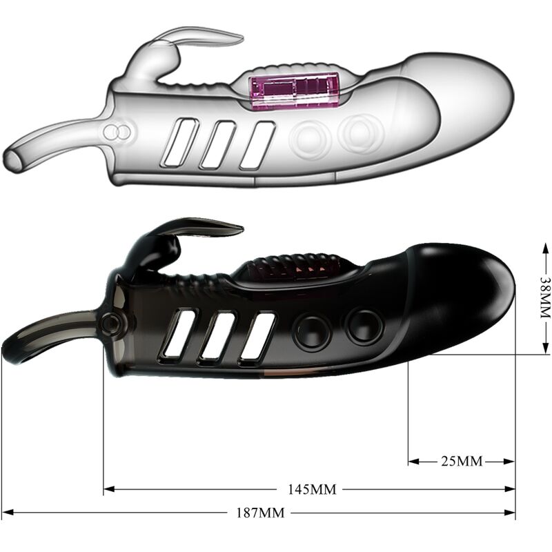Sloane Rabbit Penis Sheath i svart