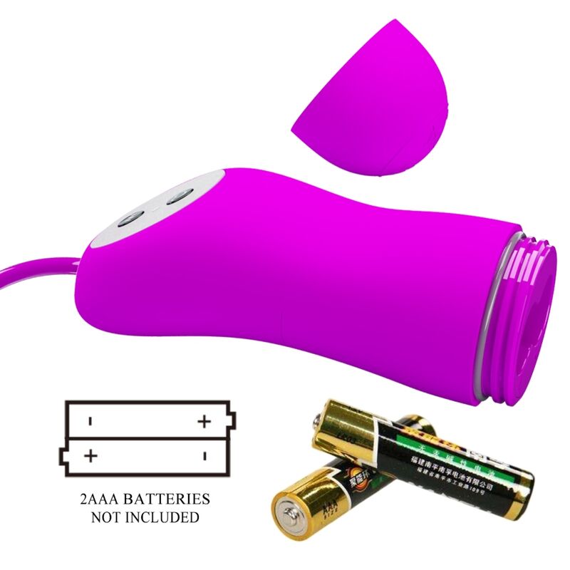 Vibrerande bullet med sugkopp i lila från PRETTY LOVE