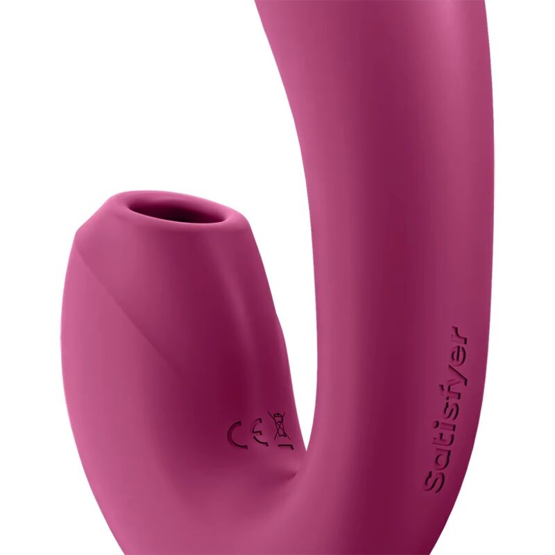 SATISFYER - SUNRAY STIMULATOR OCH VIBRATOR APP RÖD