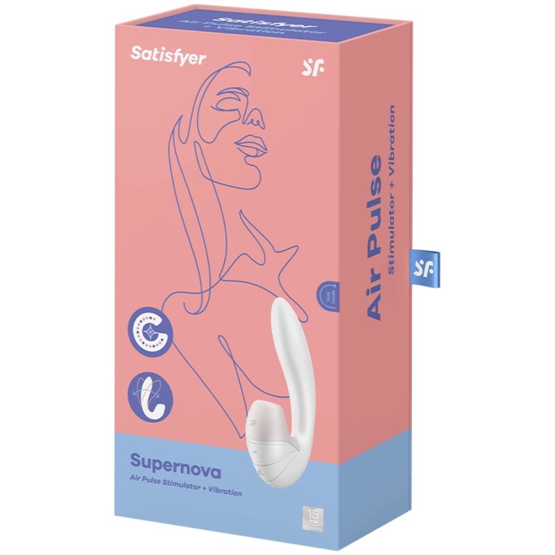 Satisfyer Supernova Air Pulse Stimulator i vit färg
