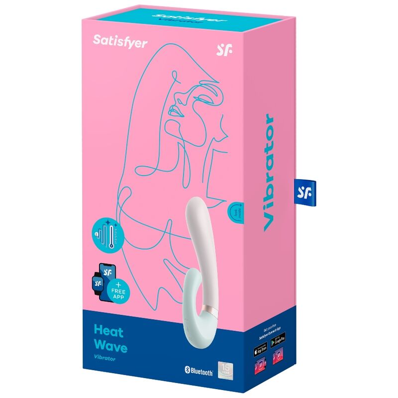 Satisfyer Heat Wave vibrator med appkontroll i vit färg