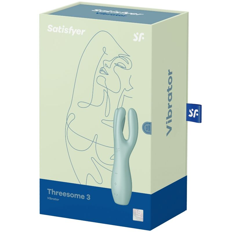 Satisfyer Threesome 3 vibrator i mintgrön färg