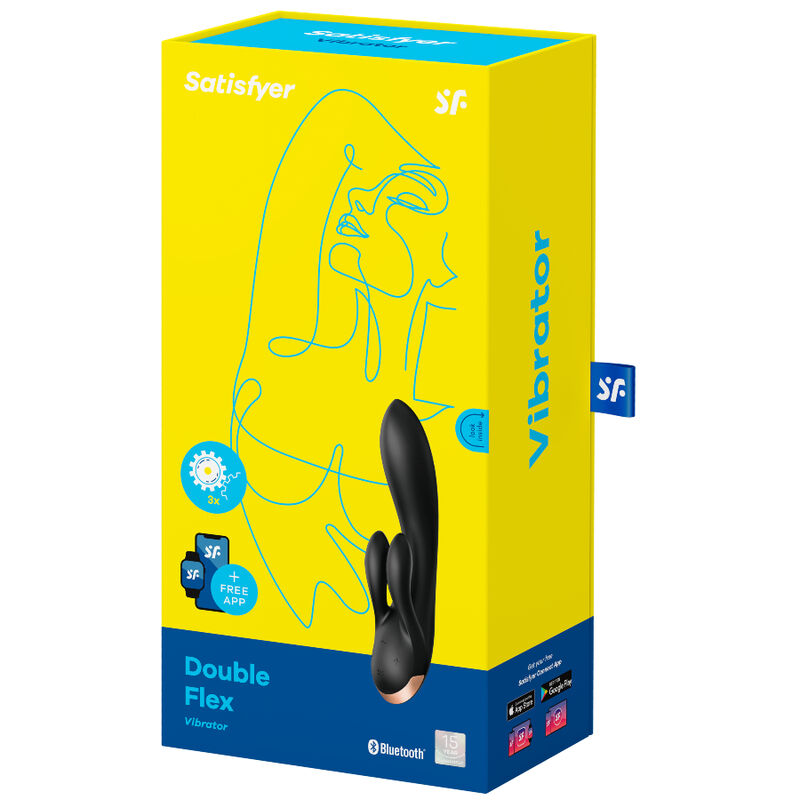 Satisfyer Double Flex vibrator i svart
