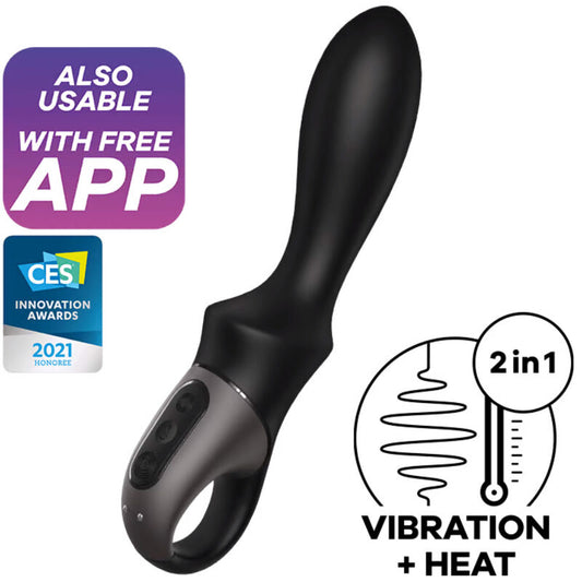 Satisfyer Heat Climax anal vibrator med appkontroll i svart