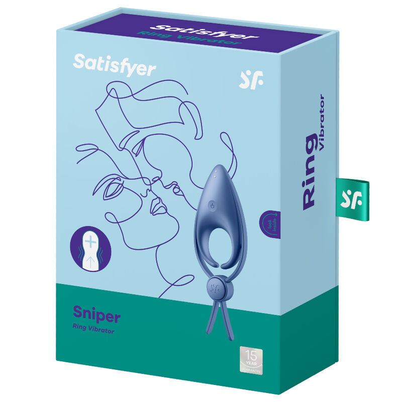 Satisfyer Sniper Ring Vibrator i blått
