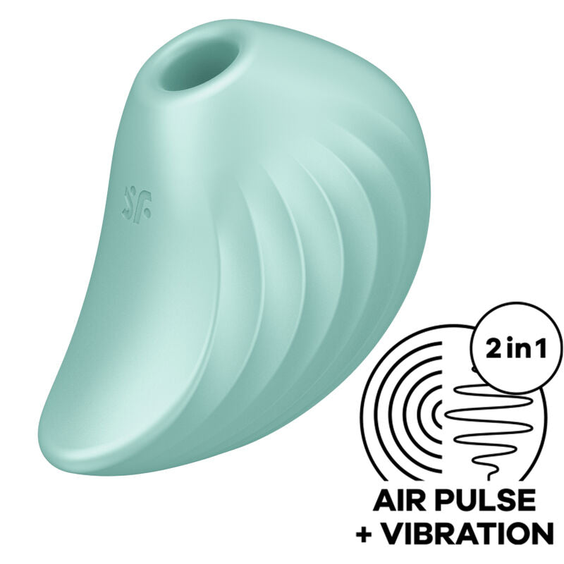 Satisfyer Pearl Diver Air Pulse Stimulator och vibrator i grön färg