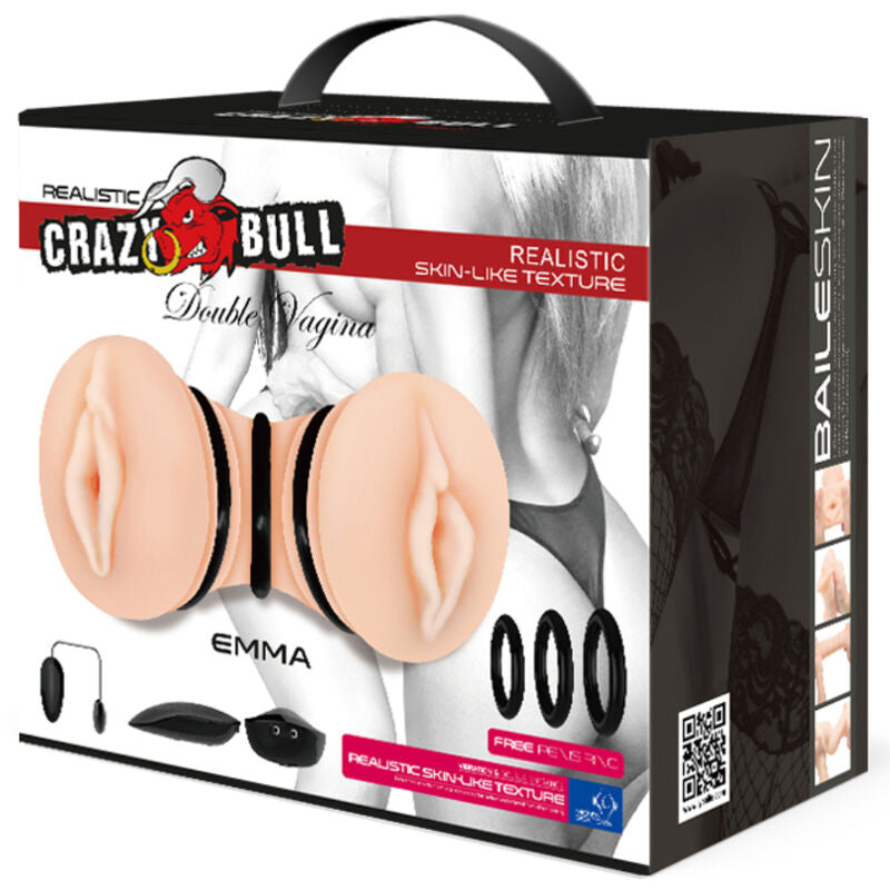 CRAZY BULL Emma realistisk dubbel vagina masturbator