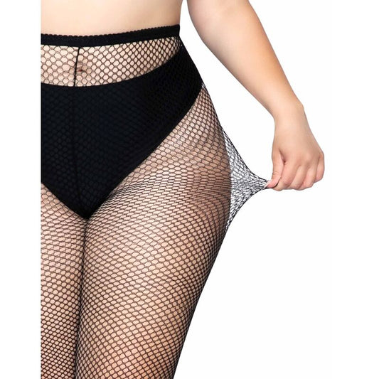 Plus size fishnet pantyhose från Leg Avenue