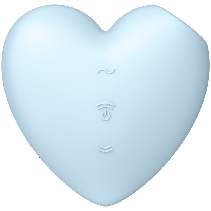 Satisfyer Cutie Heart Air Pulse Stimulator och Vibrator i blått