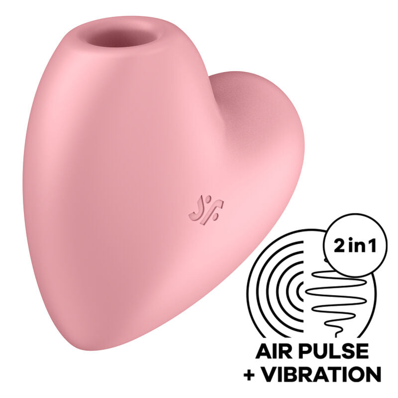 Satisfyer Cutie Heart Air Pulse Stimulator och vibrator i rosa