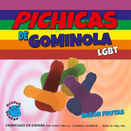 Gummy godis i form av penis för LGBT-pride