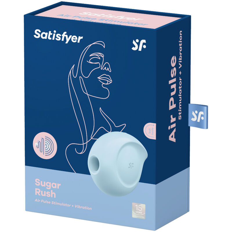 SATISFYER - SUGAR RUSH AIR PULSE STIMULATOR & VIBRATOR BLÅ