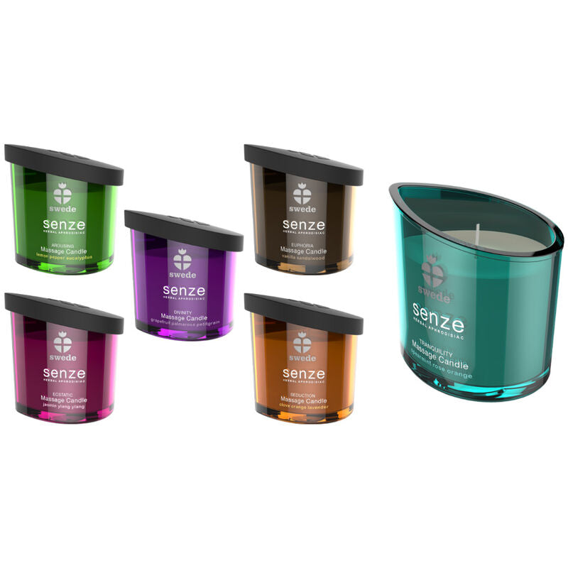 SWEEDE - SENZE TRANQUILITY MASSAGE CANDLE - SPEARMINT, ROSE, ORANGE - 50 ML