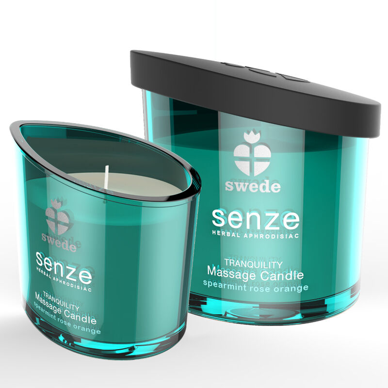 SWEEDE - SENZE TRANQUILITY MASSAGE CANDLE - SPEARMINT, ROSE, ORANGE - 50 ML