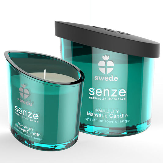 SWEEDE Tranquility Massage Candle med doft av spearmint, ros och apelsin