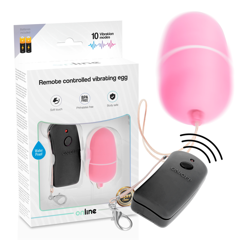 ONLINE - Fjärrstyrt Vibrerande Ägg Rosa