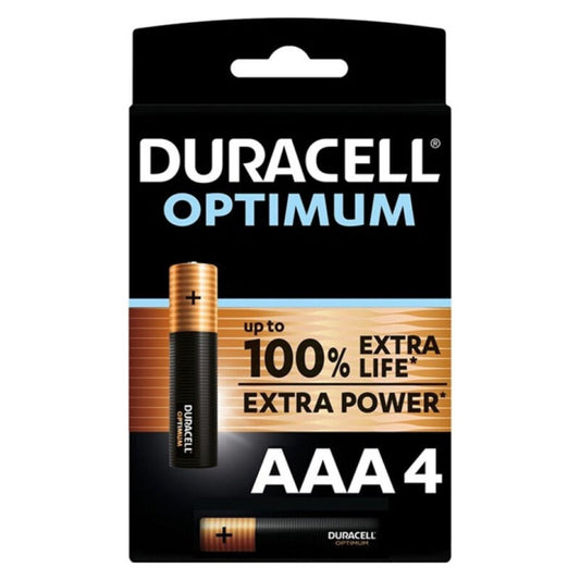 Duracell Optimum 200 AAA alkaliska batterier 4-pack