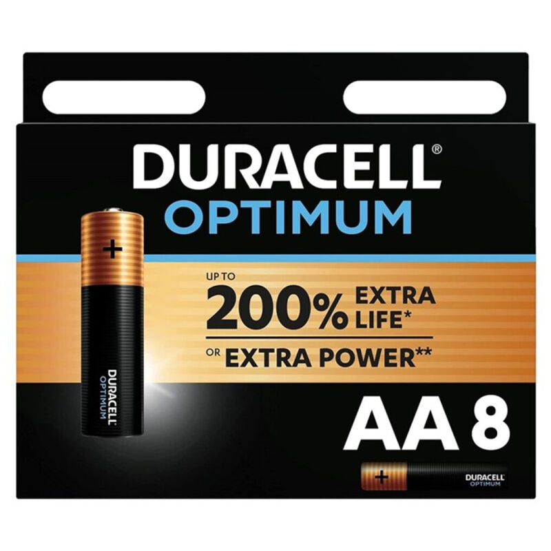 Duracell Optimum 200 AA alkaliska batterier 8-pack