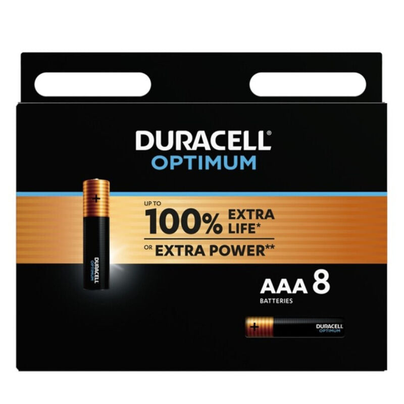 Duracell Optimum AAA alkaliska batterier 8-pack