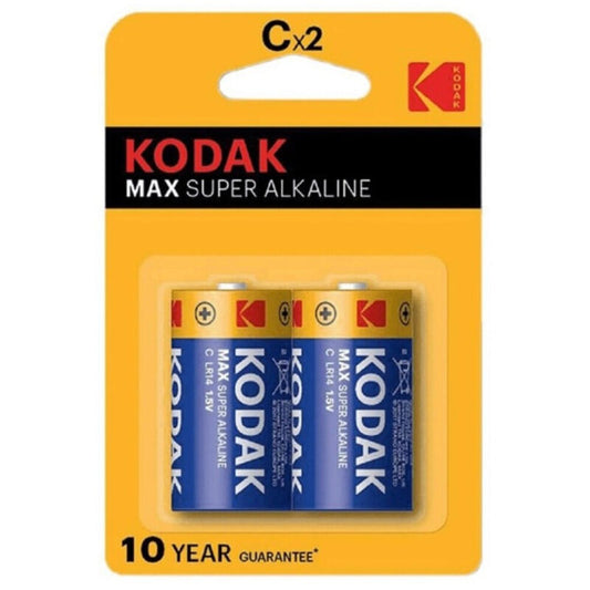 KODAK MAX alkaliskt batteri C LR14 2-pack
