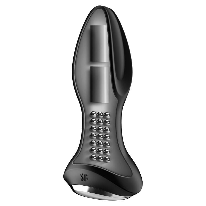 Satisfyer Rotator Plug 2+ Vibrerande Plugg i svart