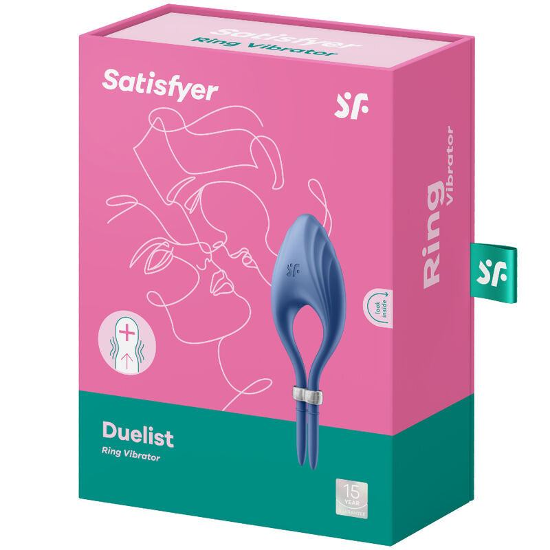 Satisfyer Duelist Ring Vibrator i blått