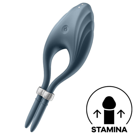 Satisfyer Duelist ring vibrator i grå färg