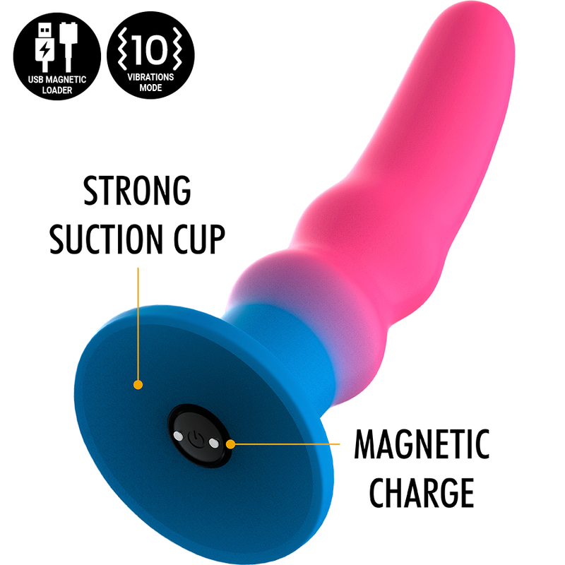 MYTHOLOGY KUNO UTOPIA DILDO S med vibration och neonfärger