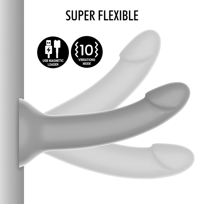 MYTHOLOGY Rune Majestic Dildo S med vibrator och silverfärg