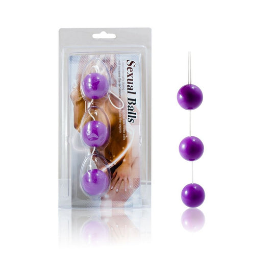 BAILE Strip Lilac ABS Anal Balls, set med 3 bollar