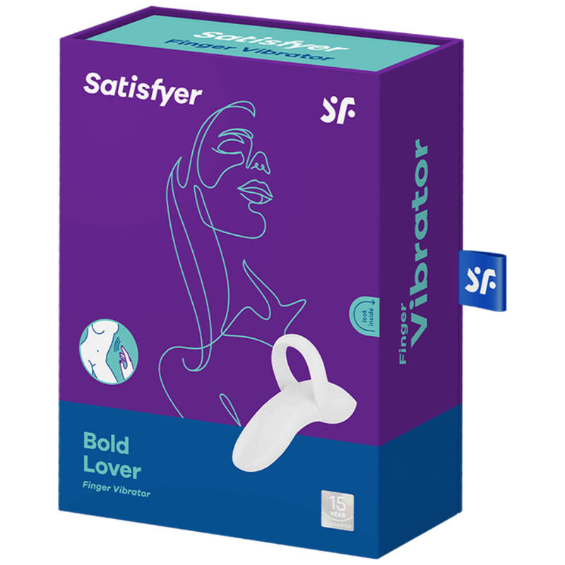 Satisfyer Bold Lover finger-vibrator i vit färg