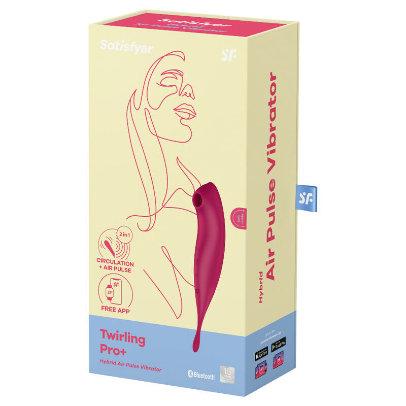 Satisfyer Twirling Pro+ Air Pulse Stimulator och vibrator i röd färg
