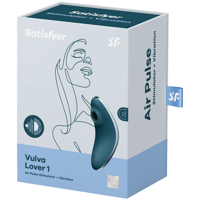 Satisfyer Vulva Lover 1 Air Pulse Stimulator och Vibrator i blått