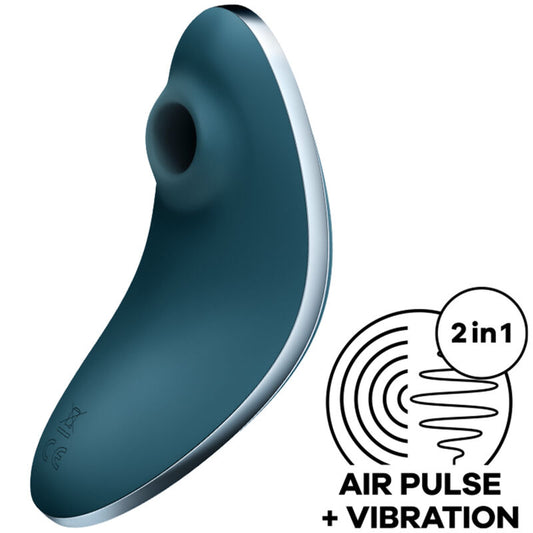 Satisfyer Vulva Lover 1 Air Pulse Stimulator och Vibrator i blått