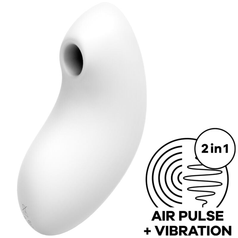 Satisfyer Vulva Lover 2 Air Pulse Stimulator och vibrator i vit färg
