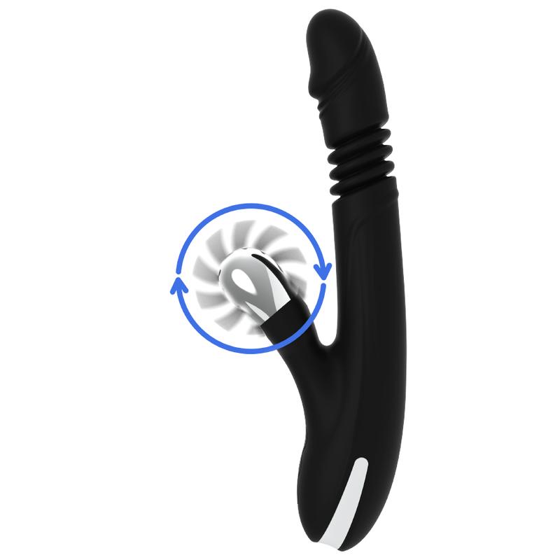 BLACK&SILVER BUNNY REED UP & DOWN VIBE vibrator