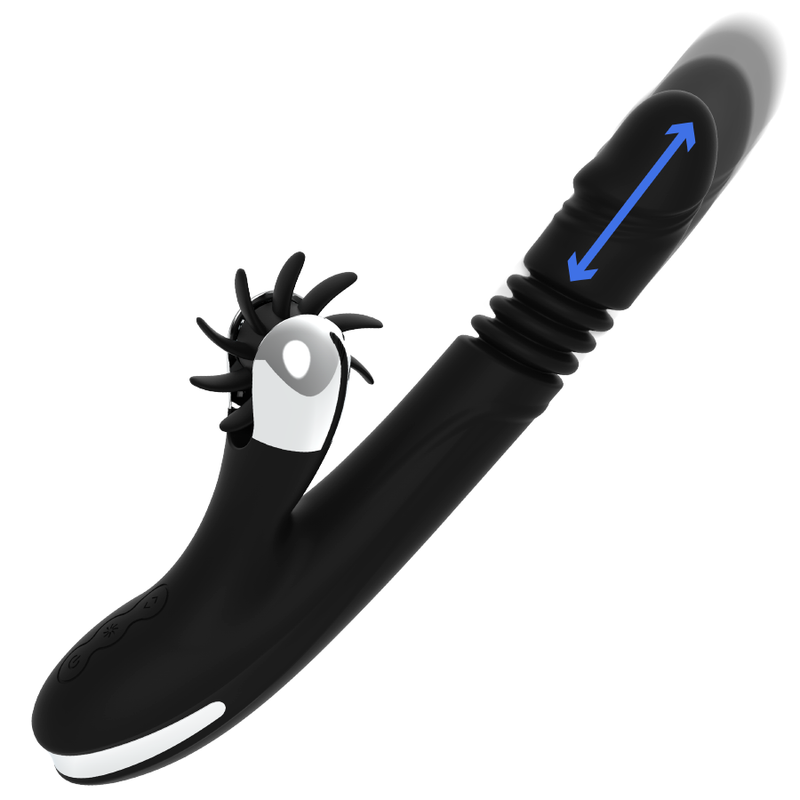 BLACK&SILVER BUNNY REED UP & DOWN VIBE vibrator