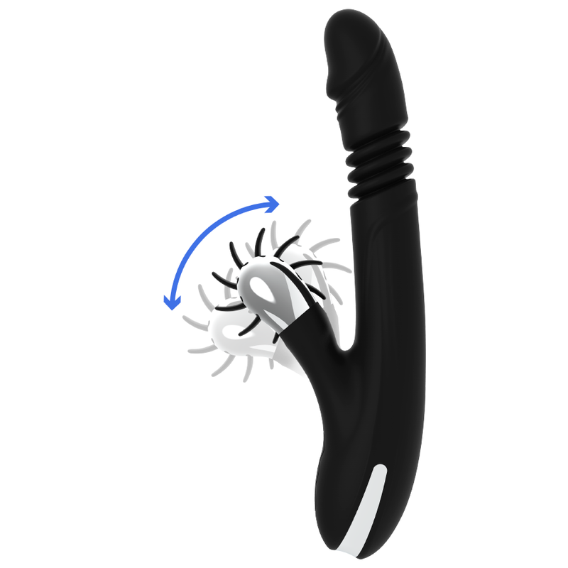 BLACK&SILVER BUNNY REED UP & DOWN VIBE vibrator