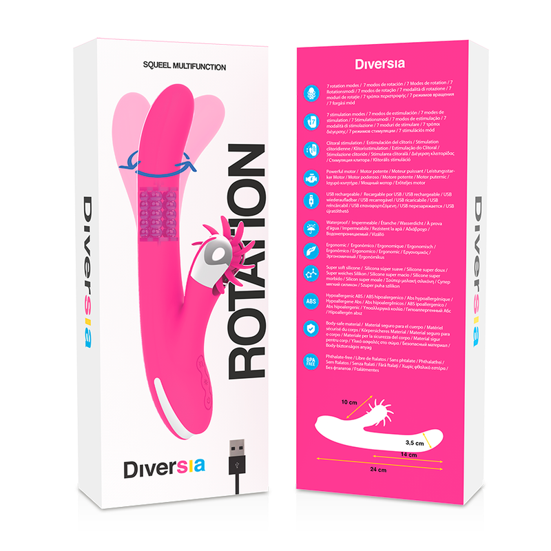 DIVERSIA BUNNY ROTATION 24 CM vibrator