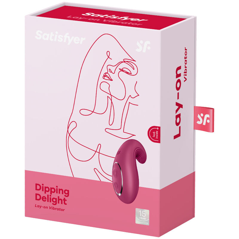 Satisfyer Dipping Delight Lay-On Vibrator i röd färg