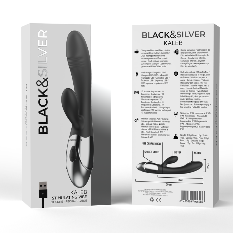 BLACK&SILVER KALEB STIMULATING VIBE vibrator