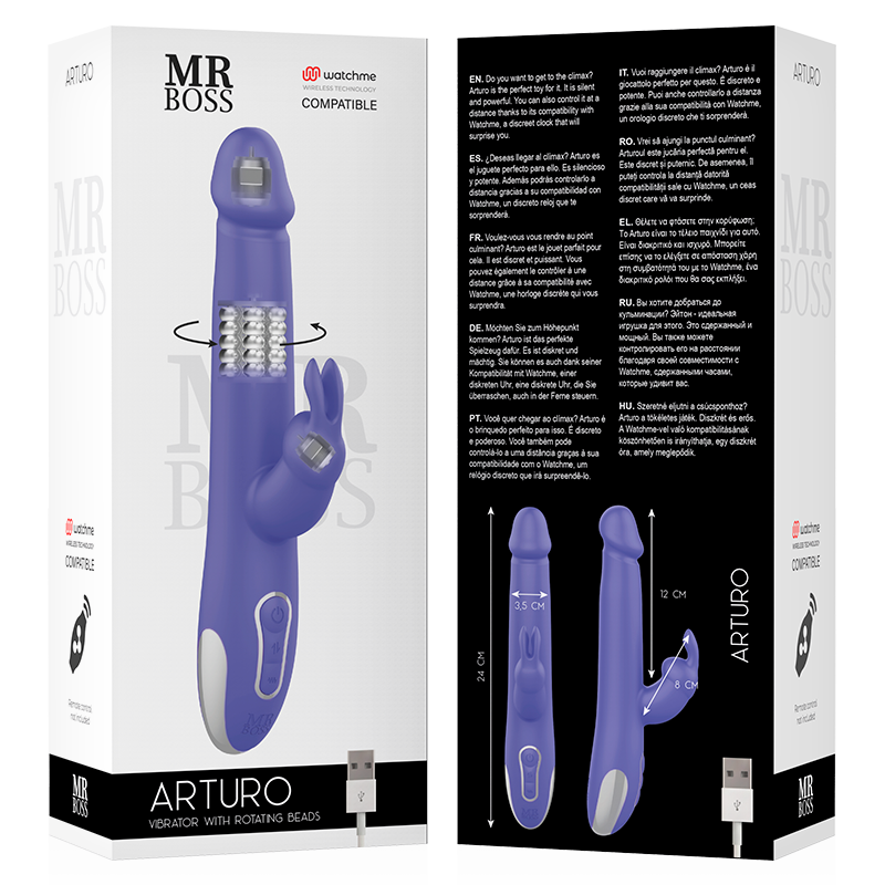 MR BOSS ARTURO vibrator och rotator med Watchme teknik